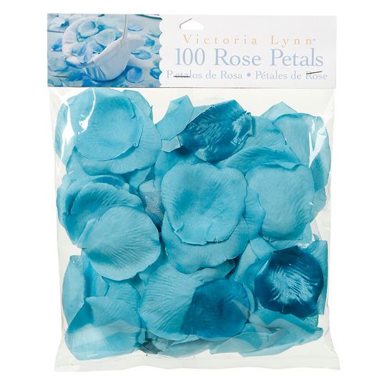 Victoria Lynn Rose Petals, 100ct- Teal Satin