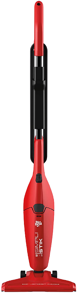  Dirt Devil SD20000RED Simpli-Stik Vacuum Cleaner, 3-in-1 Hand and Stick Vac, Small, Lightweight and Bagless, Red