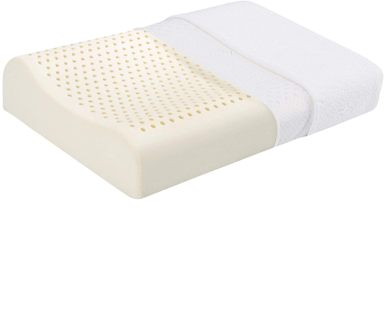 CooCoCo Natural Latex Bed Pillows for Sleeping- Neck Support Latex Foam Pillow, Neck & Cervical Pillow with Adjustable Loft, Supports Side Back Sleepers, Standard Bed Pillow 