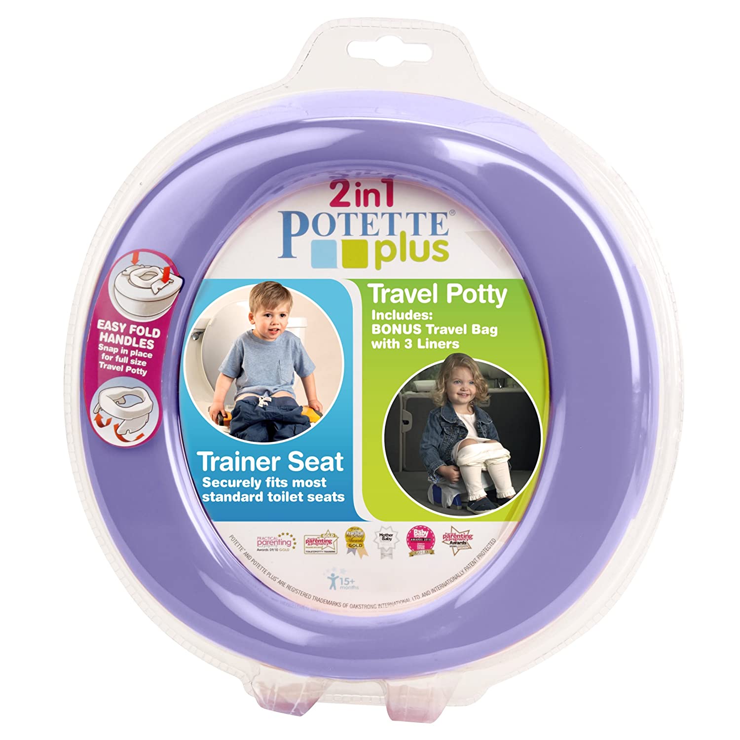Kalencom Potette Plus 2-in-1 Travel Potty Trainer Seat Lilac
