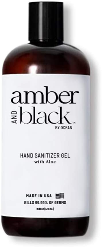 Amber and Black 70% Ethyl Alcohol Hand Sanitizer Gel, 16 fl. oz. (Packaging May Vary) Brown Bottle