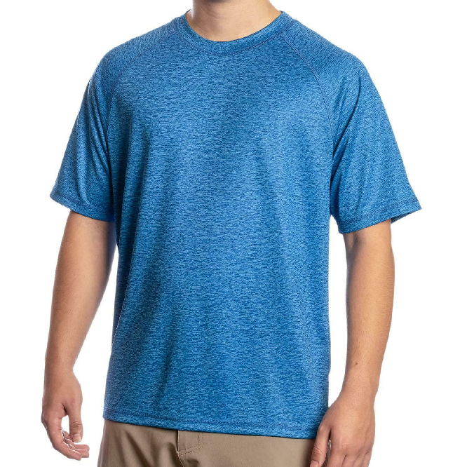 New Men's Zeroxposur Sun Protection Snorkel Space Blue T-Shirt Short Sleeves Size (Medium)