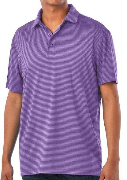 Member's Mark MeMember's Mark Men's Striped Performance Polo, Purple, Size (MEDIUM)