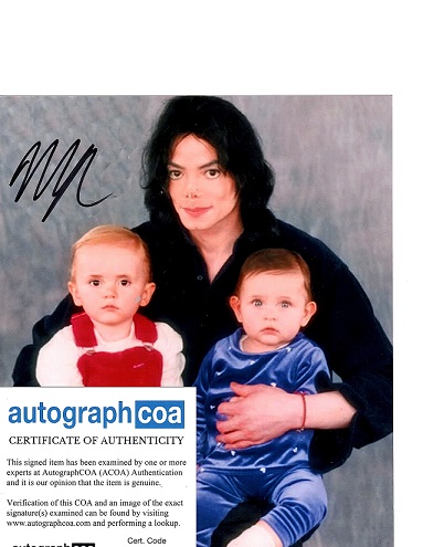 PRINCE JACKSON AUTOGRAPHED 8X10 FAMILY PHOTO 