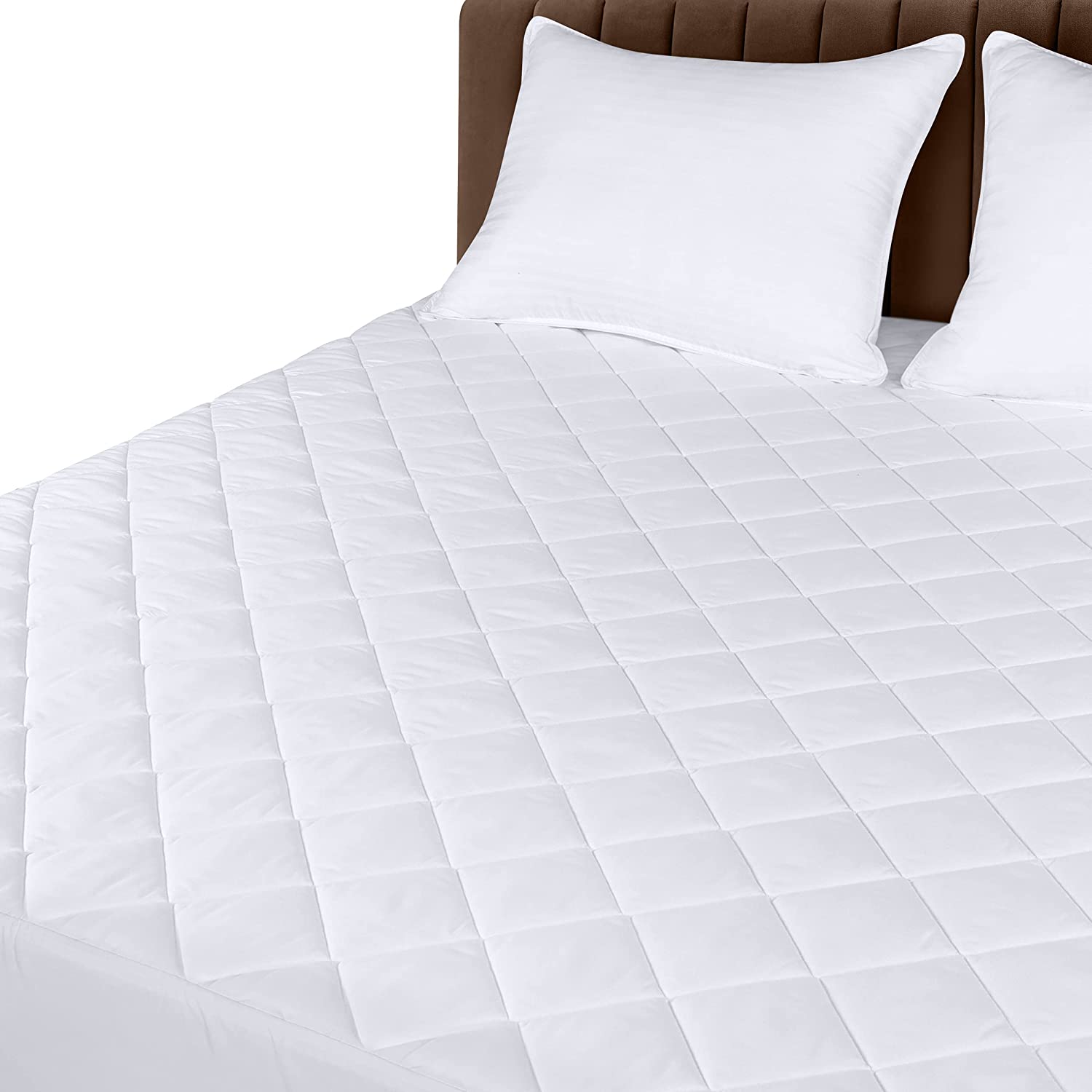 Utopia Bedding Quilted Fitted Mattress Pad (Full) - Elastic Fitted Mattress  Protector - Mattress cover Stretches up to