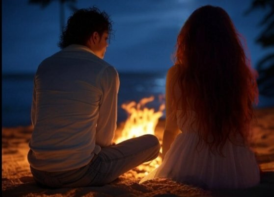 A sweet conversation on a pleasant evening...  